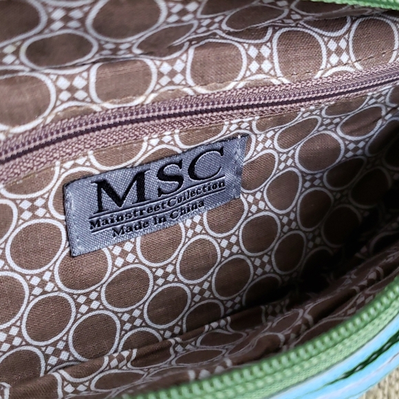 Lime Green & Blue MSC Main Street Collection Purse - Picture 4 of 8